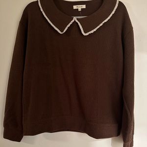 Madewell NWT Peter Pan Collared Top